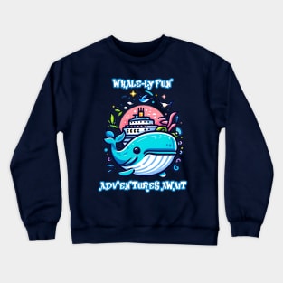 whale cruise adventure Crewneck Sweatshirt